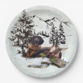 Bergziegenjagd Pappteller (Vorderseite)