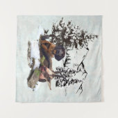 Bergziegenjagd Wandteppich (Vorderseite (Horizontal))