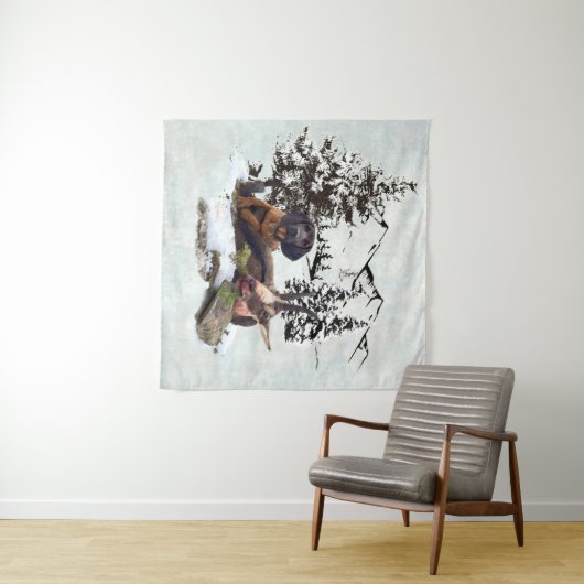 Bergziegenjagd Wandteppich (Beispiel (Horizontal))