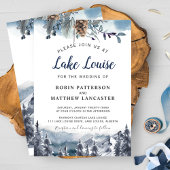 Bergziel, Hochzeit des Wasserfarbenwaldes Einladung