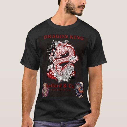 Beri luxuriösen Mance Dragon Black T - Shirt. T-Shirt (Vorderseite)