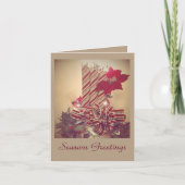 Beribboned Holiday Candle Feiertagskarte (Vorderseite)