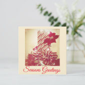 Beribboned Holiday Candle Karte (Stehend Vorderseite)