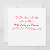 Beribboned Holiday Candle Karte (Rückseite)