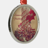 Beribboned Holiday Candle Silbernes Ornament (Rechts)