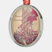 Beribboned Holiday Candle Silbernes Ornament (Links)