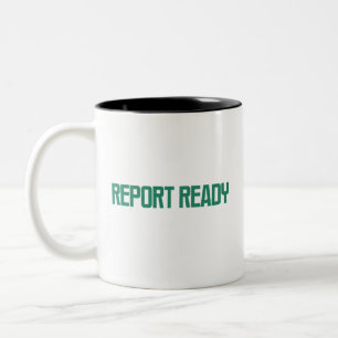 Bericht Bereit-Datenpräsentation Professionelles D Zweifarbige Tasse