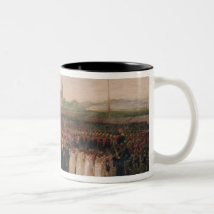 Bericht der Nationalgarde und des Feuers Zweifarbige Tasse