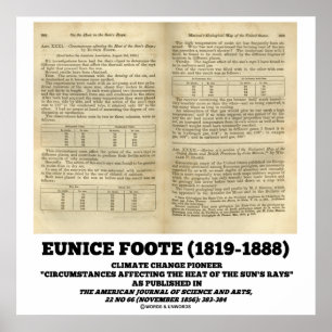 Bericht Eunice Foote Climate Change Pioneer 1856 Poster