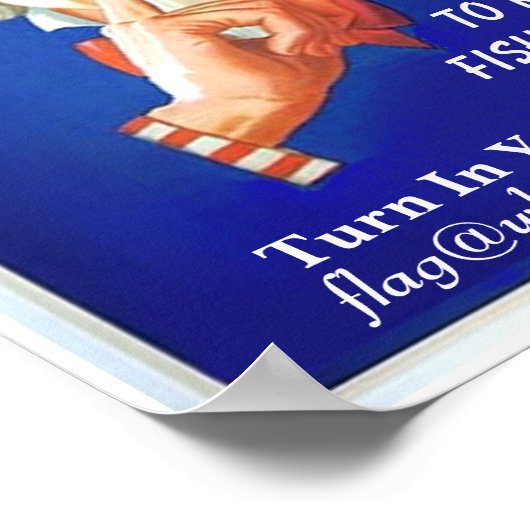 Bericht Fishy Comments Funny Political Satire Poster (Ecke)