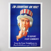 Bericht Fishy Comments Funny Political Satire Poster (Vorne)