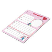 Bericht im Februar - Notepad für die Grundschule Notizblock (angewinkelt)