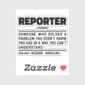 Bericht Noun Berichterstattung Pressemitteilung Co Aufkleber (Blatt)