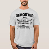 Bericht Noun Berichterstattung Pressemitteilung Co T-Shirt (Vorderseite)