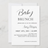 Bericht über Babybrunch Moderne Babydusche Einladung (Vorderseite)