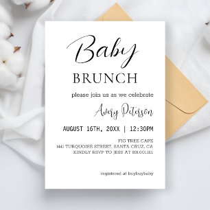 Bericht über Babybrunch Moderne Babydusche Einladung