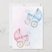 Bericht über Babytrollenrosa und blaues Geschlecht Einladung (Rückseite)