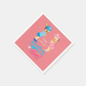 Bericht über Baseball oder Bows Pink Blue Gender Serviette (Ecke)