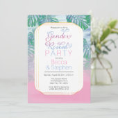 Bericht über Boho Chic Tropical Beach Watercolor Einladung (Stehend Vorderseite)