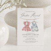 Bericht über Boho Watercolor Baby Clothes Gender Einladung