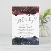 Bericht über das Burgund und das blaue Wasserfarbe Einladung (Stehend Vorderseite)