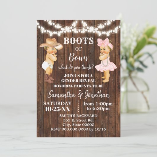 Bericht über das Geschlecht der Rustikalen Boote o Einladung (Stehend Vorderseite)