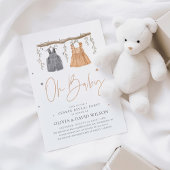 Bericht über das Geschlecht von Babykleidern mit W Einladung