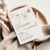 Bericht über das Geschlecht von Babykleidern mit W Einladung