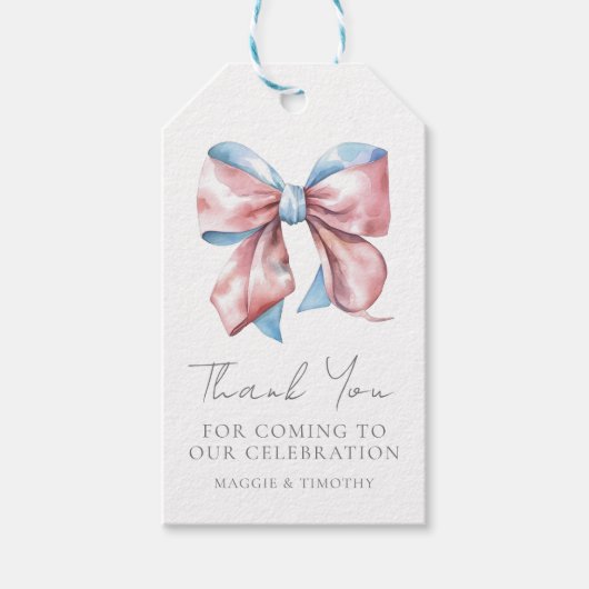 Bericht über das Geschlecht von Bow Geschenkanhänger (Vorderseite)