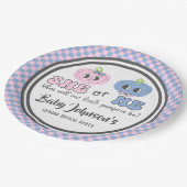 Bericht über das Geschlecht von Kindern - Niedlich Pappteller (Schrägansicht)