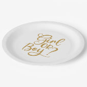 Bericht über das Geschlecht von Mädchen oder junge Pappteller (Schrägansicht)