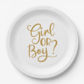 Bericht über das Geschlecht von Mädchen oder junge Pappteller (Vorderseite)