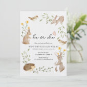 Bericht über das Geschlecht von Waldtieren Einladung (Stehend Vorderseite)