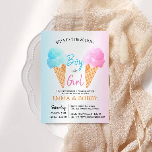 Bericht über das Party "Eiscreme" Einladung