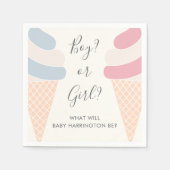 Bericht über den Eis-Pastelljunge oder das weiblic Serviette (Vorderseite)