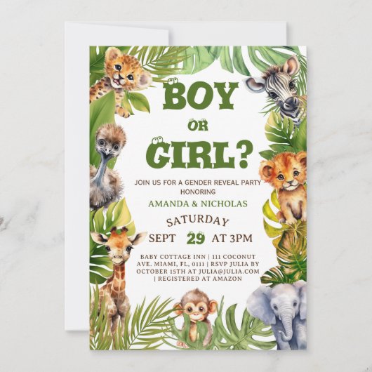 Bericht über die botanischen Geschlechter bei Safa Einladung (Vorderseite)