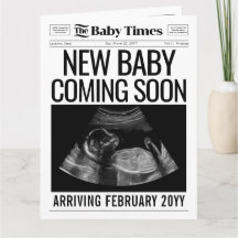 Bericht über die Schwangerschaft in der Zeitung