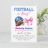 Bericht über Fußball oder Bögen, blau oder rosa Ge Einladung (Stehend Vorderseite)