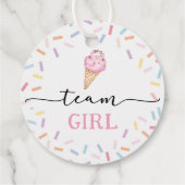 Bericht über Icecream Team Boy oder Girl Gender Geschenkanhänger (Rückseite)