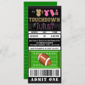 Bericht über Touchdown oder Tutus Football Ticket  Einladung (Vorne/Hinten)