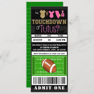 Bericht über Touchdown oder Tutus Football Ticket  Einladung