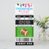 Bericht über Touchdown oder Tutus Football Ticket  Einladung (Stehend Vorderseite)