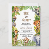 Bericht über wild lebende, tropische Safari-Tiere Einladung (Vorderseite)