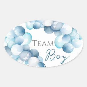 Bericht zum Team Boy Blue arc Watercolor Gender Ovaler Aufkleber