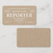 Berichterstatter Kraft Visitenkarte (Vorne/Hinten)