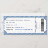 Berichtigbare Geburtstagsreise Boarding Einladung (Rückseite)