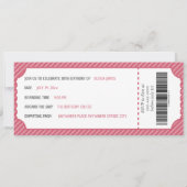 Berichtigbare Geburtstagsreise Boarding Einladung (Rückseite)