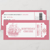 Berichtigbare Geburtstagsreise Boarding Einladung (Vorne/Hinten)