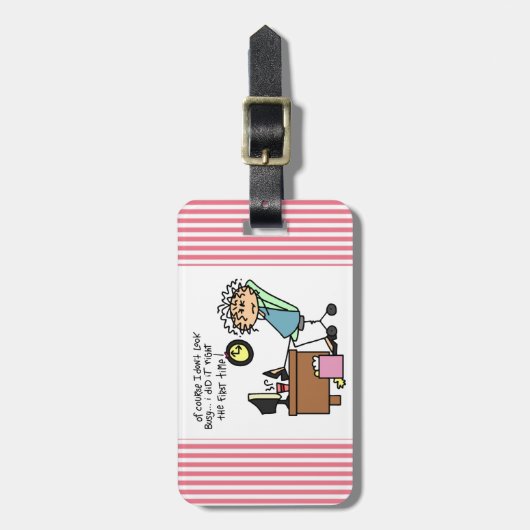 Berichtigen Sie das erste mal Spaß Gepäckanhänger (Vorderseite vertikal)