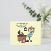 Berichtigen Sie das erste mal Spaß Postkarte (Stehend Vorderseite)